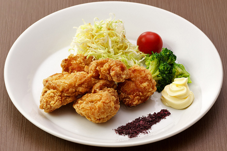 鶏の唐揚げ定食 道の駅のとじま レストラン